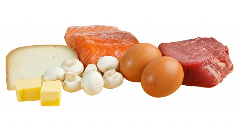 A portrait of Foods rich in vitamin D in a transparent background