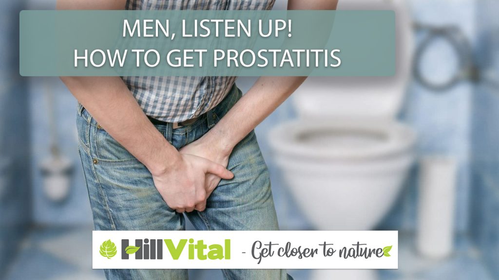 Men, take note! How prostatitis develops. 6 thumbnail of video showing how to get prostatitis showing man touching his groin area