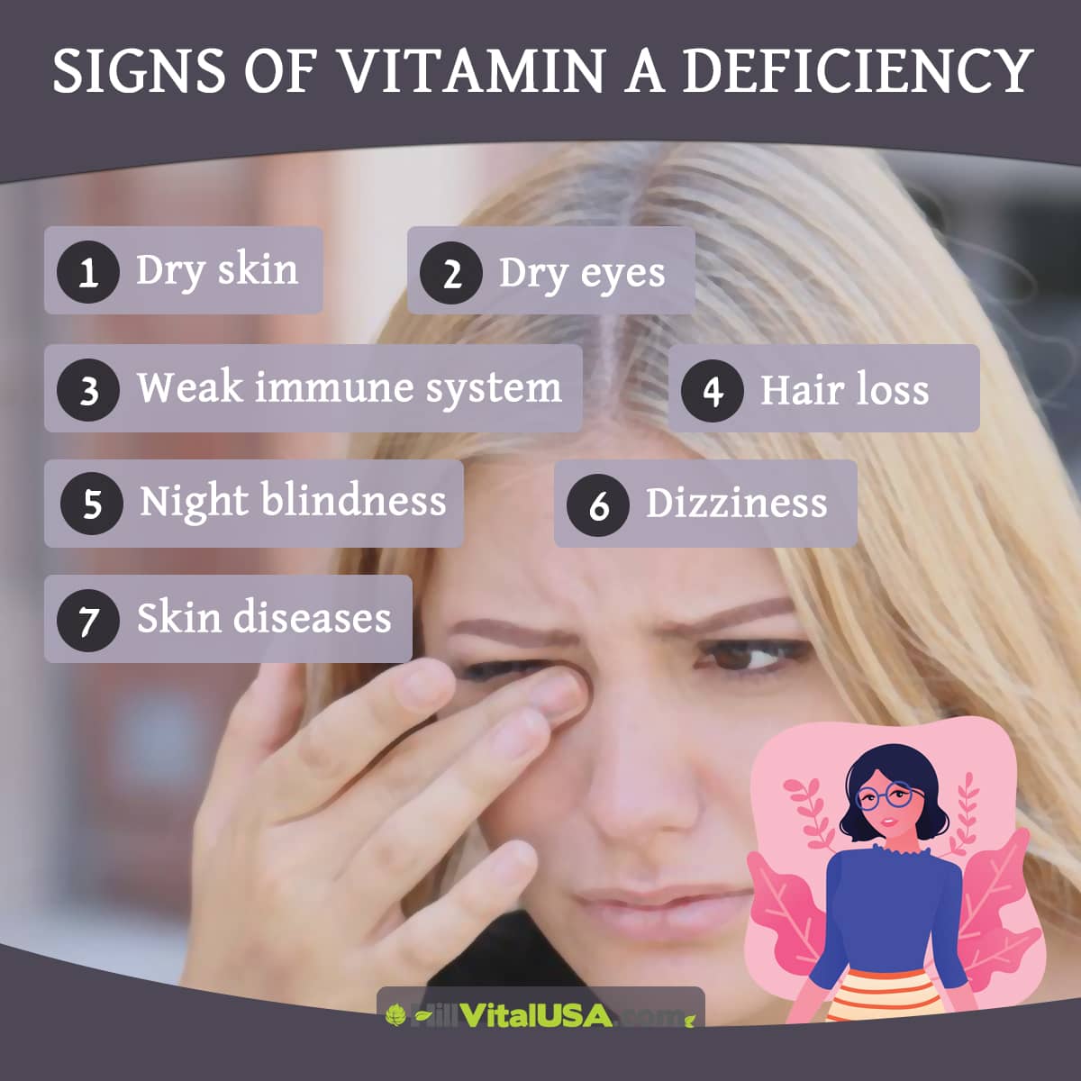 Common signs of vitamin A deficiency